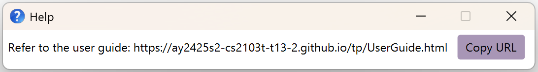 help message